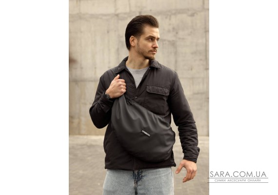 Мужская сумка Sambag HOBO Bag-glove черная тканевая
