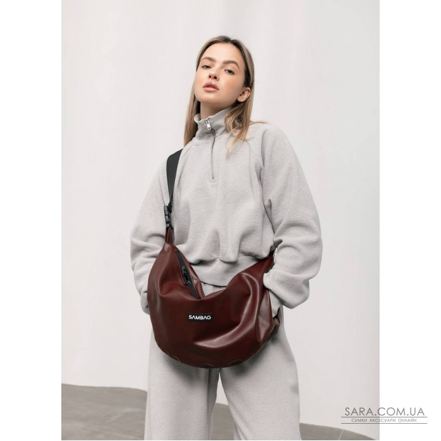 Женская сумка Sambag HOBO Bag-glove бургунди Женская сумка Sambag HOBO Bag-glove бургунди