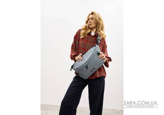 Женская сумка-бананка под ноутбук Sambag Urban Laptop синяя