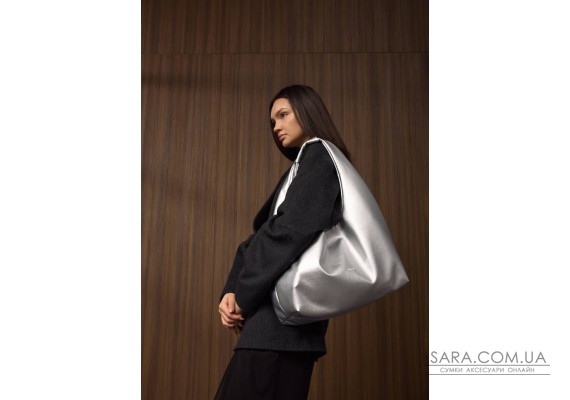 Женская сумка Sambag HOBO L серебро
