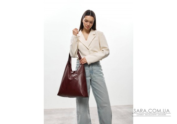 Женская сумка Sambag HOBO M бургунди.
