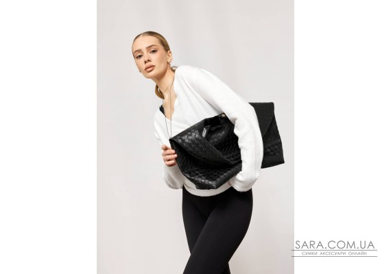 Женская сумка Sambag HOBO WEAVE черная