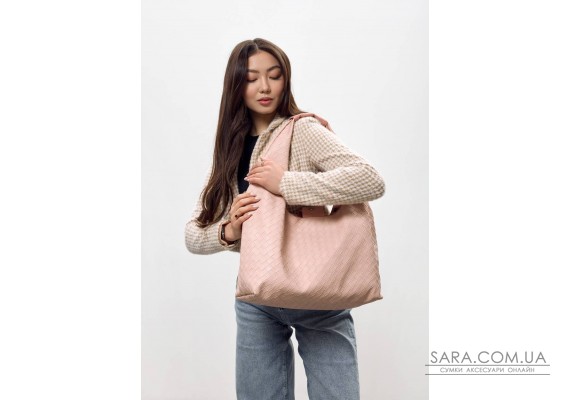 Женская сумка Sambag HOBO WEAVE порошок