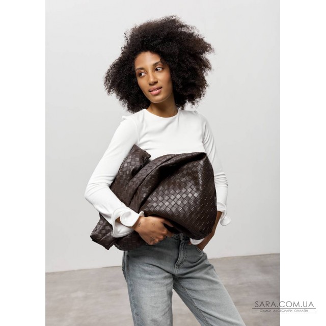 Женская сумка Sambag HOBO WEAVE шоколад Женская сумка Sambag HOBO WEAVE шоколад