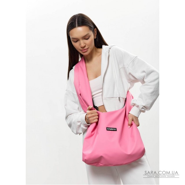Женская сумка Sambag HOBO WEAVE розовая Женская сумка Sambag HOBO WEAVE розовая