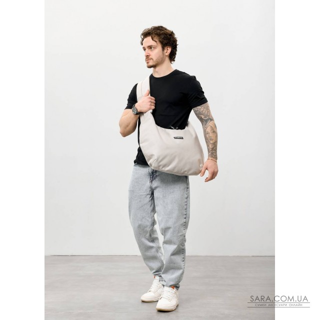 Мужская сумка Sambag HOBO WEAVE серый шелк Мужская сумка Sambag HOBO WEAVE серый шелк