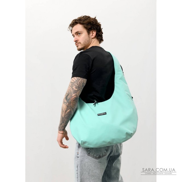 Мужская сумка Sambag HOBO WEAVE мятный Мужская сумка Sambag HOBO WEAVE мятный