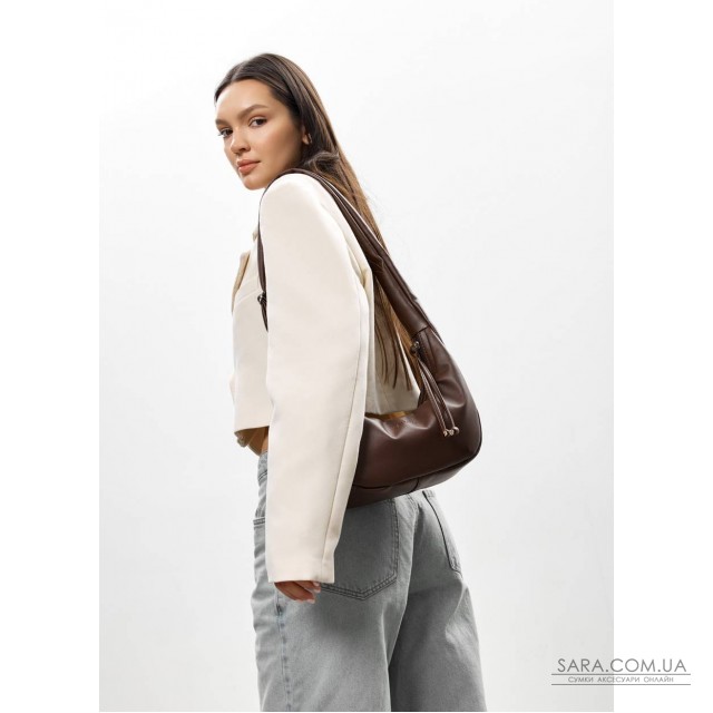 Женская сумка Sambag HOBO S шоколад Женская сумка Sambag HOBO S шоколад