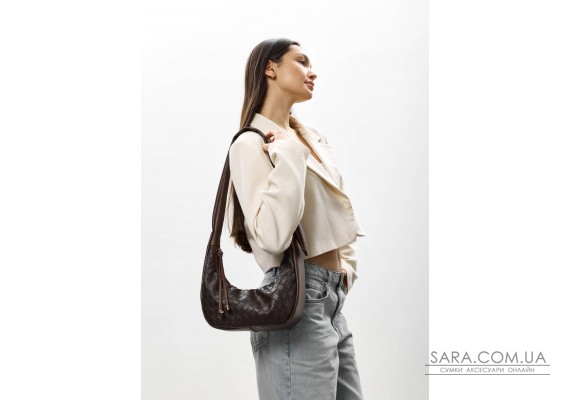 Женская сумка Sambag HOBO Mini шоколадная