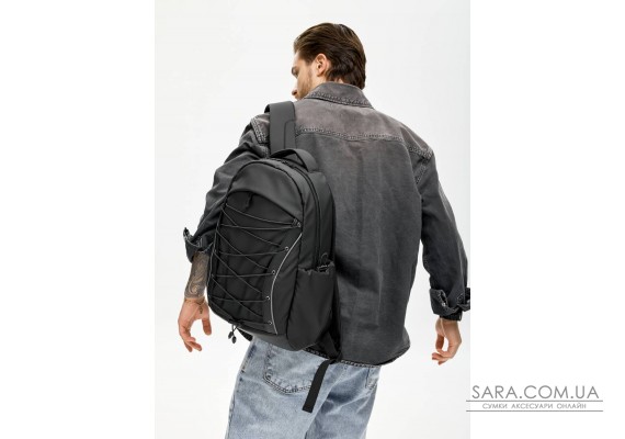 Мужской рюкзак Sambag Zard Neo черный с декором