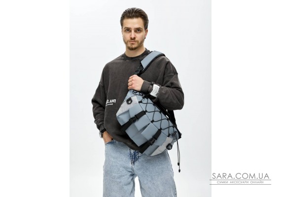 Мужская сумка-бананка для ноутбука Sambag Urban Pro синяя