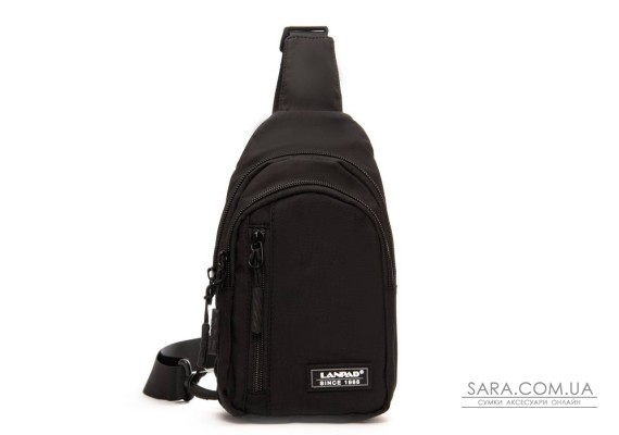 Сумка Чоловіча на плече нейлон Lanpad 20829 black мал