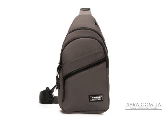 Сумка Чоловіча на плече нейлон Lanpad 83045 grey бол