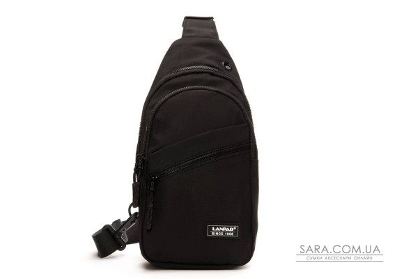 Сумка Чоловіча на плече нейлон Lanpad 83045 black бол