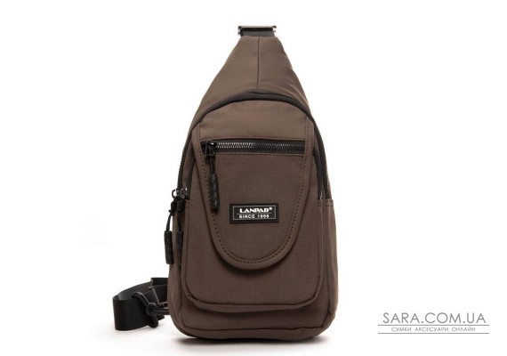 Сумка Чоловіча на плече нейлон Lanpad 0936 brown бол