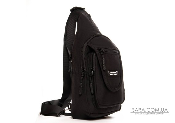 Сумка Чоловіча на плече нейлон Lanpad 0936 black бол