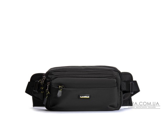Сумка Мужская пояс-бананка нейлон Lanpad 63737 black