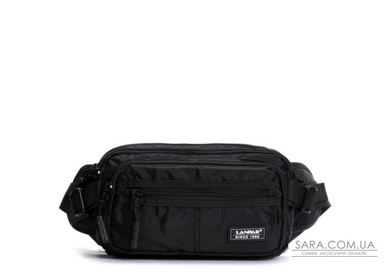 Сумка Мужская пояс-бананка нейлон Lanpad 63761 black