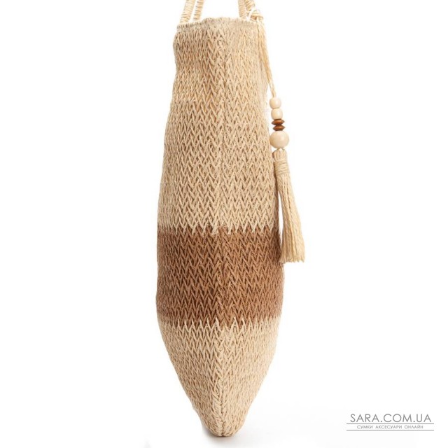 Жіноча плетена сумка PODIUM 8051 beige Жіноча плетена сумка PODIUM 8051 beige