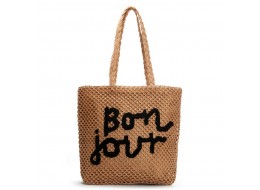 Жіноча плетена сумка PODIUM 1036 khaki black