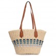 Жіноча плетена сумка PODIUM 6150 beige blue