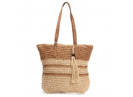 Жіноча плетена сумка PODIUM 0006 khaki beige