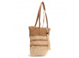 Жіноча плетена сумка PODIUM 0006 khaki beige
