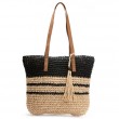 Жіноча плетена сумка PODIUM 0006 black beige