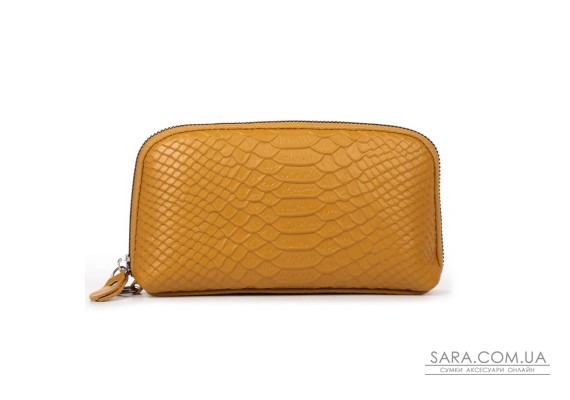 Косметичка шкіра 60096 yellow Podium