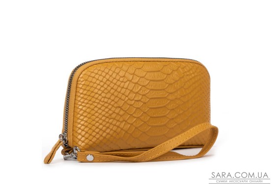 Косметичка шкіра 60096 yellow Podium