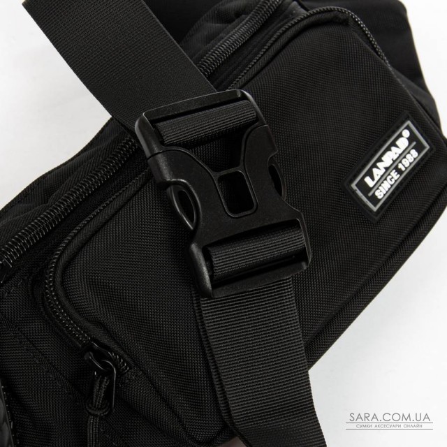 Сумка Чоловіча На пояс нейлон Lanpad 35002 black Сумка Чоловіча На пояс нейлон Lanpad 35002 black