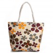 Сумка Жіноча Пляжна текстиль PODIUM 5028-15 beige цветы