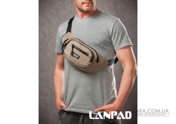 Сумка Чоловіча На пояс нейлон Lanpad 61057 light khaki