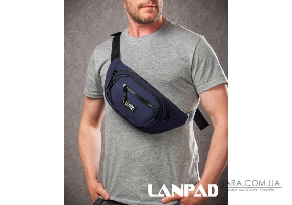Сумка Чоловіча На пояс нейлон Lanpad 61057 blue