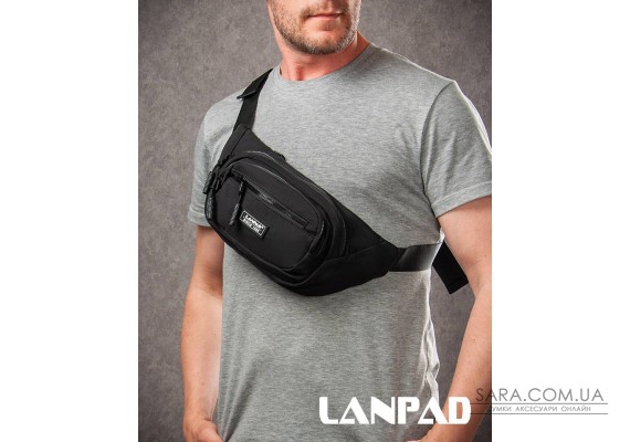 Сумка Чоловіча На пояс нейлон Lanpad 61057 black