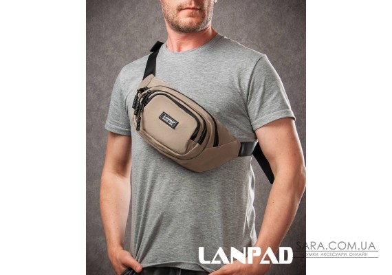 Сумка Чоловіча На пояс нейлон Lanpad 61056 light khaki