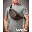 Сумка Чоловіча На пояс нейлон Lanpad 61056 deep khaki