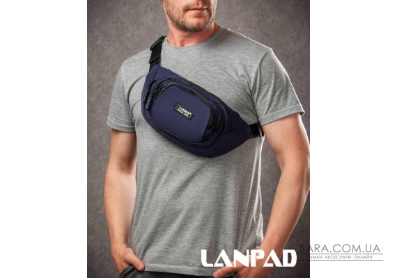 Сумка Чоловіча На пояс нейлон Lanpad 61056 blue
