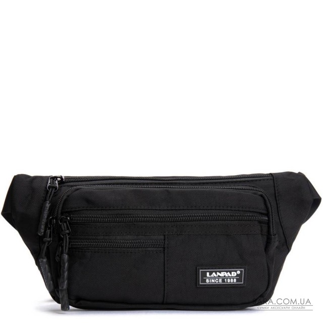 Сумка Чоловіча На пояс нейлон Lanpad A83033 black Сумка Чоловіча На пояс нейлон Lanpad A83033 black