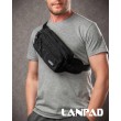 Сумка Мужская пояс-бананка нейлон Lanpad 63761 black