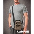Сумка Чоловіча Планшет нейлон Lanpad A98222 khaki мал