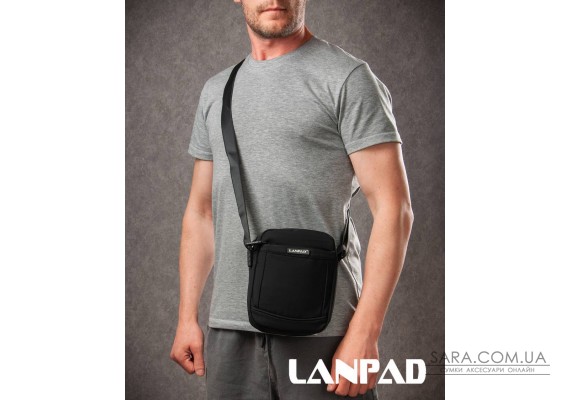 Сумка Чоловіча Планшет нейлон Lanpad A45007 black мал