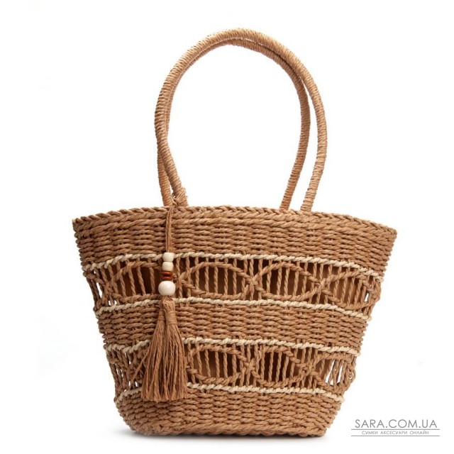 Жіноча плетена сумка PODIUM 9136 khaki Жіноча плетена сумка PODIUM 9136 khaki