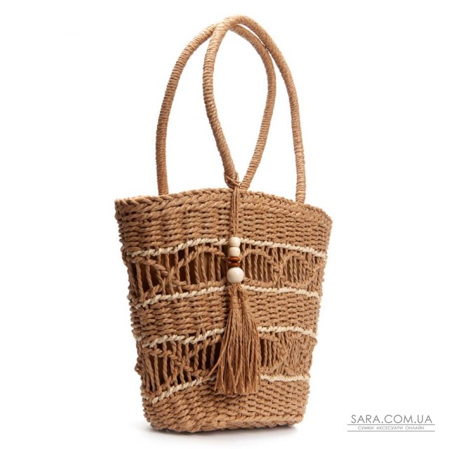 Жіноча плетена сумка PODIUM 9136 khaki Жіноча плетена сумка PODIUM 9136 khaki