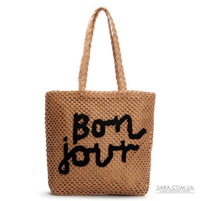 Жіноча плетена сумка PODIUM 1036 khaki black Жіноча плетена сумка PODIUM 1036 khaki black