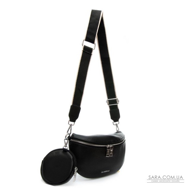 Сумка Женская Классическая кожа ALEX RAI 99127 black бананка Сумка Женская Классическая кожа ALEX RAI 99127 black бананка