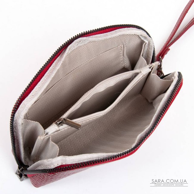 Косметичка шкіряна 60095-4 bordo Косметичка шкіряна 60095-4 bordo