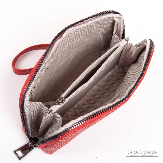Косметичка шкіряна 60095-3 red Косметичка шкіряна 60095-3 red