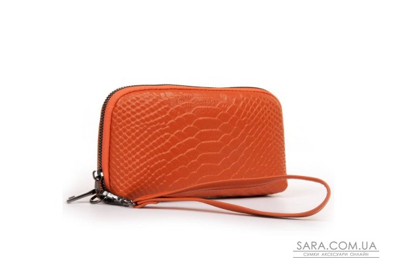 Косметичка шкіряна 60095-16 orange