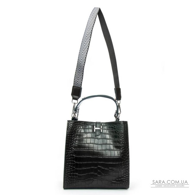 Сумка Шкіряна Жіноча Класична ALEX RAI 9701 black Сумка Шкіряна Жіноча Класична ALEX RAI 9701 black